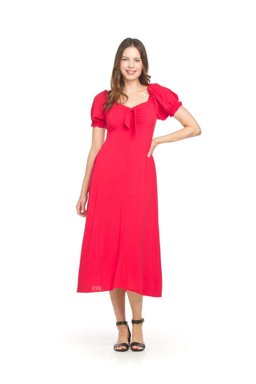 Papillon Red Midi Dress PD-18504