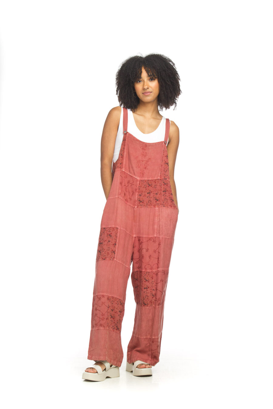 Papillon Embroidered Patchwork Overall PP-16815/Spice