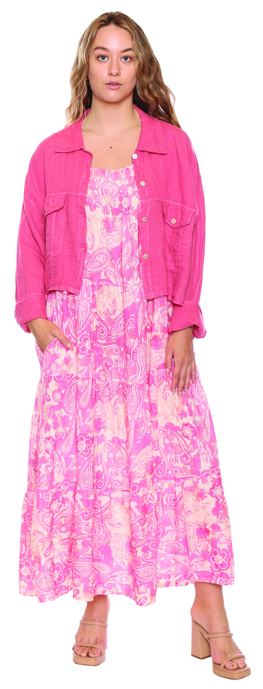 Sorella Rose Linen Jacket L5017