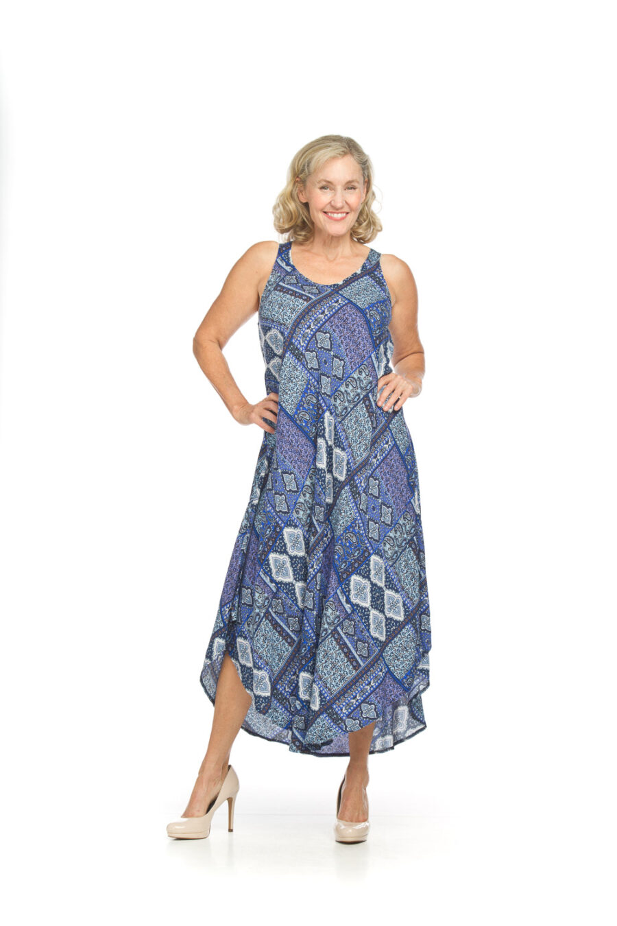 Papillon Patchwork Sleeveless Maxi Dress PD-18576