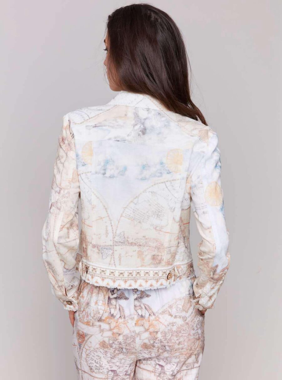 Charlie B Printed Jacket C6199