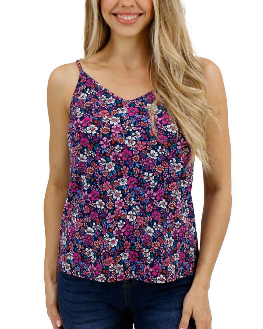 Grace & Lace V Neck Cami Spring Floral